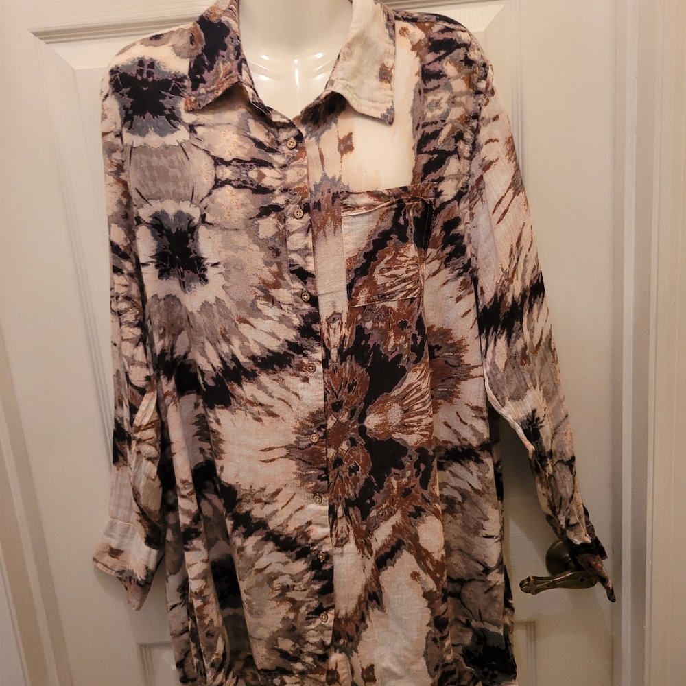 Stylish Abstract Design Camisole Button Down Wome… - image 6